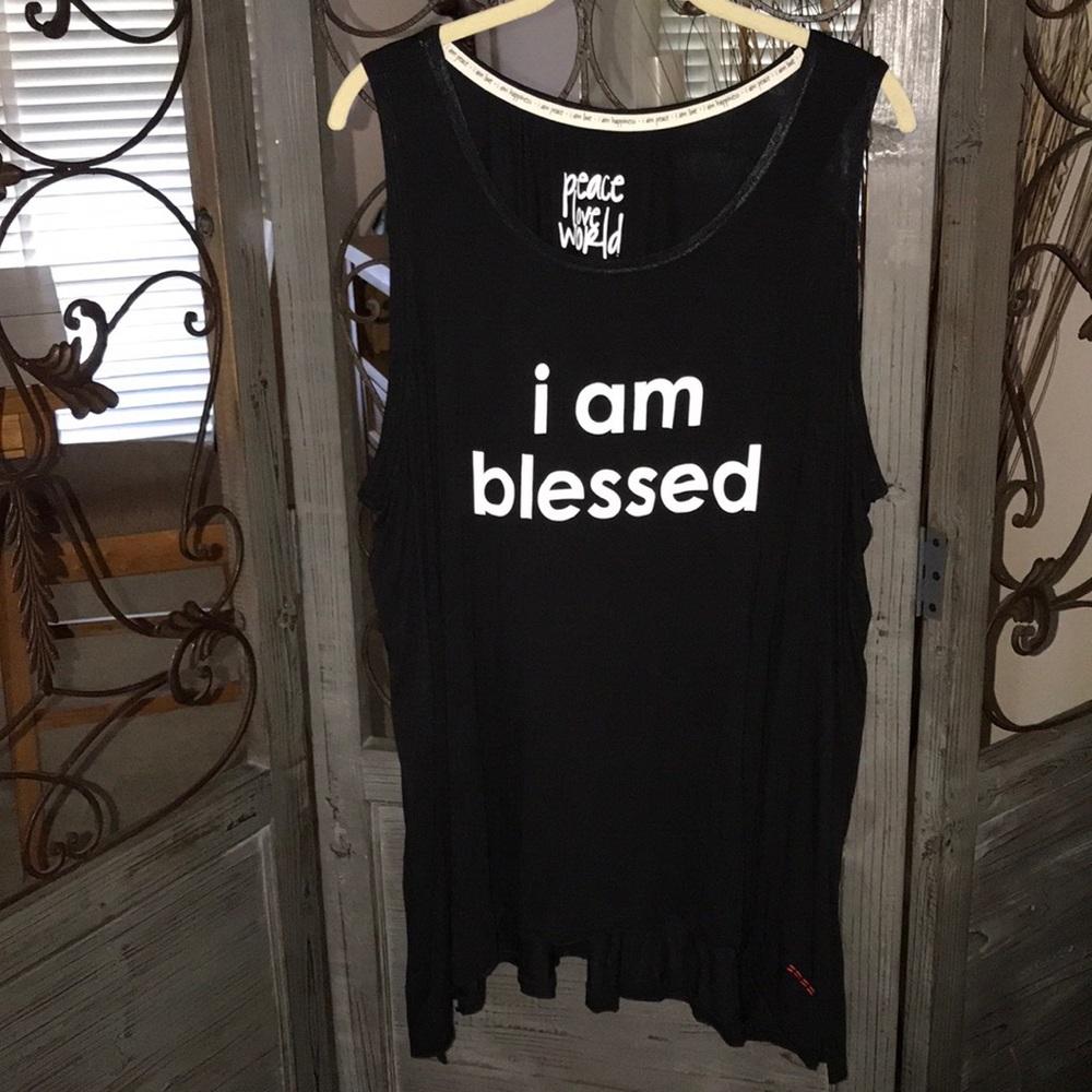 COPY - Peace love world plus size 2x black and wh…